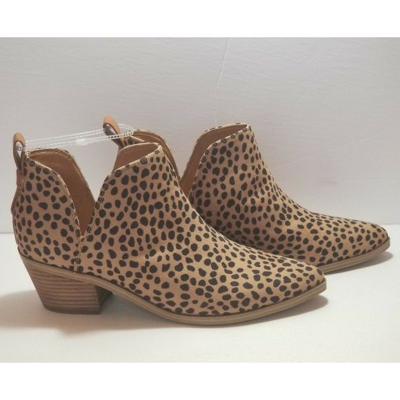nine west leopard ankle boots